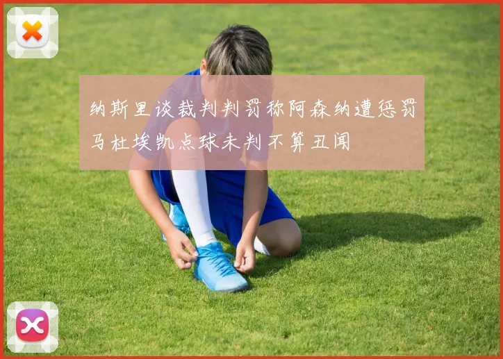 纳斯里谈裁判判罚称阿森纳遭惩罚马杜埃凯点球未判不算丑闻